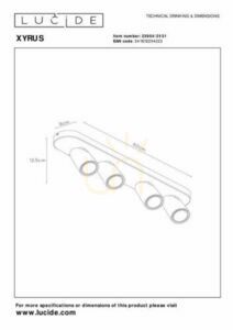 Spotlights Lucide Xyrus vit 4-ljus LED plafonds 23954/21/31 small 5