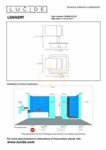 Lucide LENNERT Plafond svart LED 5W IP44 26958/05/30 small 4