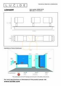 Lucide LENNERT svart LED-plafond IP44 3-ljus 40 cm 26958/15/30 small 7