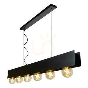 Lucide SURTUS svart industriell pendellampa 6-arm E27 30474/06/30 small 6