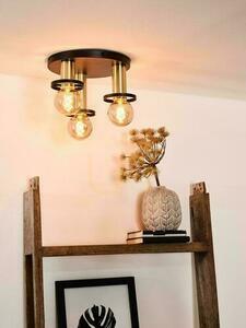 Plafond Lucide ANAKA svart guld stål 3-ljus E27 30 cm 45179/13/30 small 2
