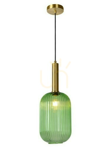 Kontrollera Hänglampa Lucide MALOTO grön glas 20 cm 45386/20/33