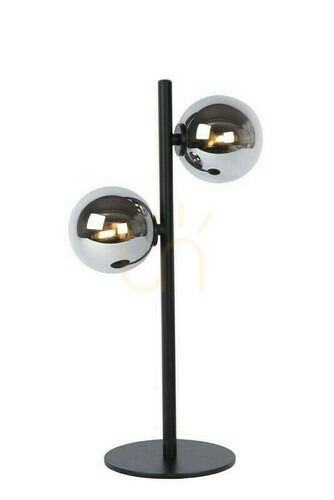 Kontrollera Bordslampa Lucide TYCHO svart stål glas 2 ljuspunkter 45574/02/30