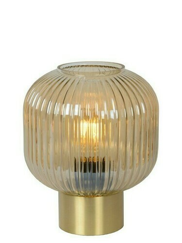 Kontrollera Bordslampa Lucide MALOTO guld glas E27 24,5 cm 45586/20/62