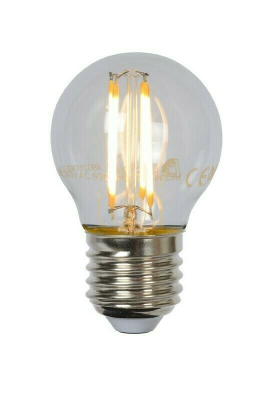 E27 LED-lampa Lucide Vintage transparent glas 4W 2700K 49021/04/60