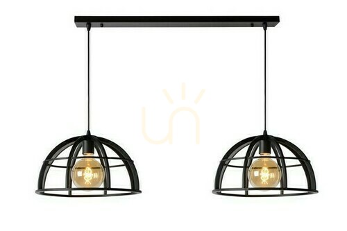 Kontrollera Pendellampa Lucide DIKRA svart metall 2-ljus 76464/02/30