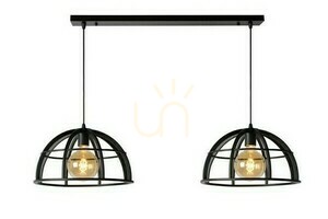 Pendellampa Lucide DIKRA svart metall 2-ljus 76464/02/30 small 0