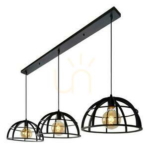 Pendellampa Lucide DIKRA svart metall 3-ljus E27 76464/03/30 small 5