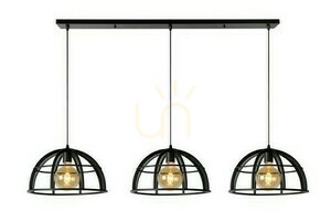 Pendellampa Lucide DIKRA svart metall 3-ljus E27 76464/03/30 small 0