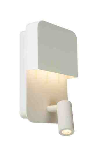 Kontrollera Vägglampa Lucide BOXER vit LED 2 ljuspunkter 79200/08/31