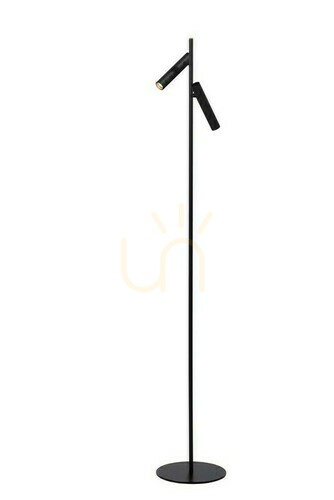 Kontrollera Golvlampa Lucide Philon 79781/10/30 svart LED 2x4,5 W 3000 K 140 cm dimbar