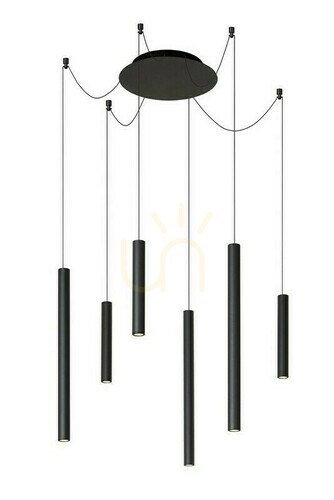 Kontrollera Lucide LORENZ svart LED pendellampa 2400 lm 3000K 74403/06/30