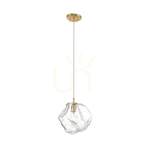 Zuma Line ROCK P0488-01B-U8AC pendellampa, guldfärgad, klart glas, E27 small 1