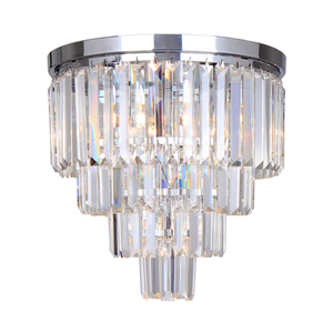 Kristallplafond Zuma Line AMEDEO FC17106/4+1-CHR, krom, 5×E14, Ø40 cm small 0