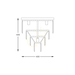 Kristallplafond Zuma Line AMEDEO FC17106/4+1-CHR, krom, 5×E14, Ø40 cm small 1