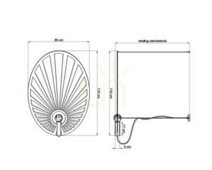 Taklampa LEHDET svart Thoro small 11