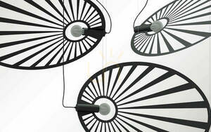Taklampa LEHDET svart Thoro small 4