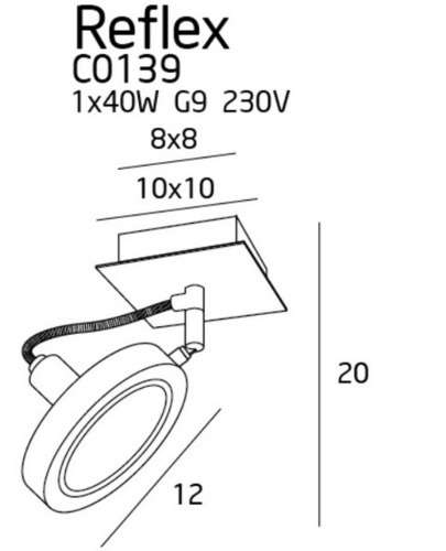 Kontrollera Vägglampa Max Light Reflex C0139 vit metall G9