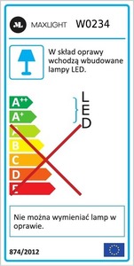 Vägglampa Max Light Geometric W0234 vit LED 3 ljuspunkter 70 cm small 3