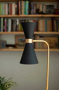 Skrivbordslampa Max Light Cornet T0039 svart/guld 2x5W LED small 2