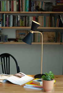 Skrivbordslampa Max Light Cornet T0039 svart/guld 2x5W LED small 3