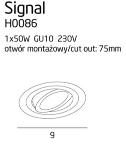Infälld armatur Max Light Signal I H0086 svart GU10 Ø9 cm 3 Infälld armatur Max Light Signal I H0086 svart GU10 Ø9 cm small 3