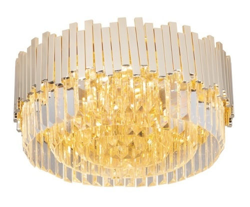 Kontrollera Plafond Max Light Trend C0165 guld kristall 45 cm 8xE14