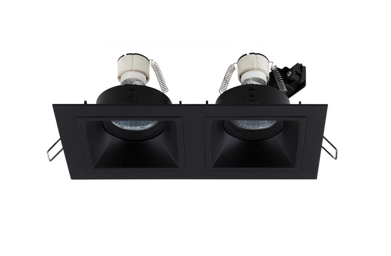 Utsikt Inbyggd armatur Max Light HIT II H0091 svart 2xGU10 Inbyggd armatur Max Light HIT II H0091 svart 2xGU10
