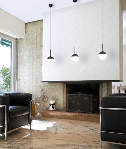 Kontrollera Pendellampa Max Light Dallas svart glas metall 14 cm P0367