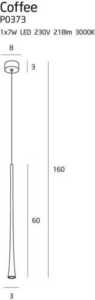 Pendellampa Max Light Coffee P0373 svart LED 160 cm 1 Pendellampa Max Light Coffee P0373 svart LED 160 cm small 1