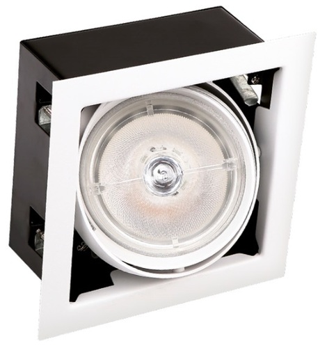 Kontrollera Inbyggd armatur Max Light Matrix H0059 vit AR111 50W 18,5x18,5 cm