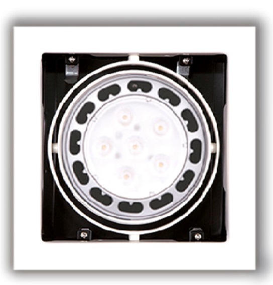 Inbyggd armatur Max Light Matrix H0059 vit AR111 50W 18,5x18,5 cm