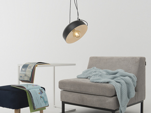 Hängande lampa POPO FLAT L 1 - svart small 1