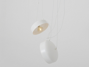 Hängande lampa POPO FLAT L 2 - vit small 3