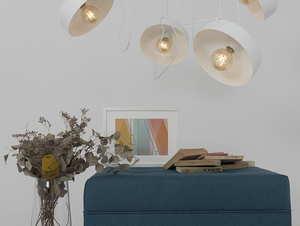 Hängande lampa POPO FLAT L 4 - vit small 1
