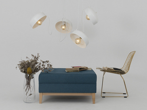 Hängande lampa POPO FLAT L 4 - vit small 2