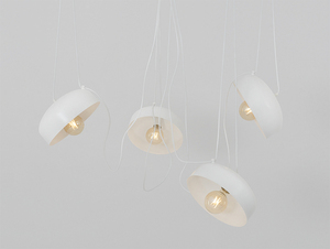 Hängande lampa POPO FLAT L 4 - vit small 0