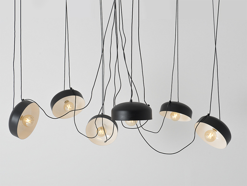 Kontrollera Hängande lampa POPO FLAT L 6 - svart