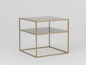 CustomForm TENSIO 2 FLOOR METAL 50 soffbord i guldfärg, 50 × 50 cm small 0