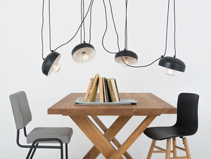 Hängande lampa POPO FLAT 4 - svart small 1