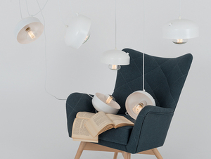 POPO FLAT 6 hängande lampa - vit small 1