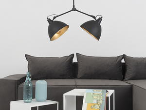 COBEN TWO HEAD hängande lampa - svart small 1