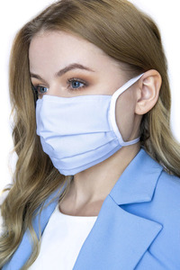 Sky - Hygienisk mask, återanvändbar, 5 bomull, blå small 4