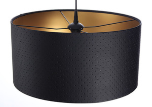 Hängande lampa ovanför bordet Läder E27 60W quiltad svart guld 3 Hängande lampa ovanför bordet Läder E27 60W quiltad svart guld small 3