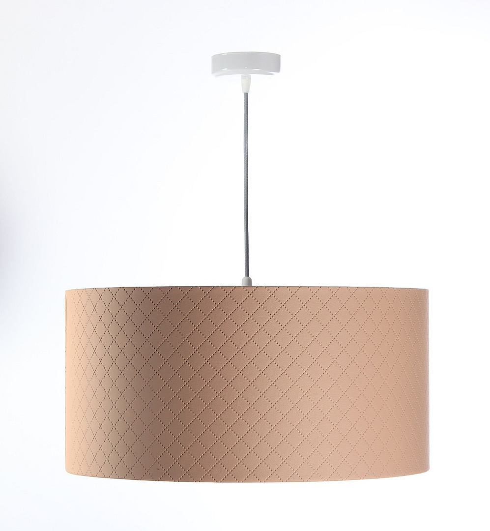 Förhandsvisning Taklampa för sovrum Läder E27 60W quiltad lax silver Taklampa för sovrum Läder E27 60W quiltad lax silver
