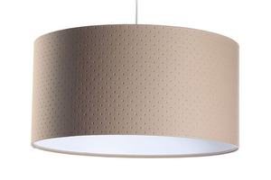 Hängande lampa ovan Leather E27 60W quiltning dots, beige, vit small 6