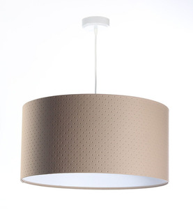 Hängande lampa ovan Leather E27 60W quiltning dots, beige, vit small 0
