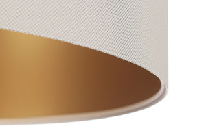 Hängande lampa ovanför Leather E27 60W bord, beige, guld small 1