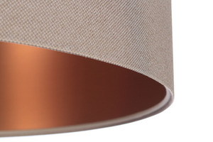 Modern läderlampa E27 60W stoppad, beige, koppar small 1