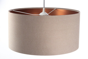 Modern läderlampa E27 60W stoppad, beige, koppar small 3
